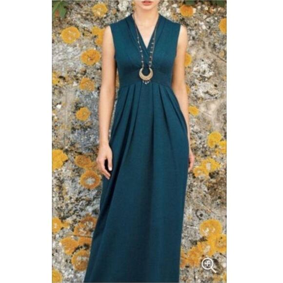 Peruvian Connection Adriatico Pima Cotton Maxi Dress in Navy - Picture 2 of 10